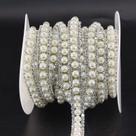 Rhinestone Trim Applique Jerler 5m 2 linhas Crystal Chain