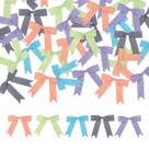 Ribbon Bows Meseey, 50 peças de guingão com gravata giratória, 7,5 cm, preto, roxo, azul turquesa, verde neon, laranja