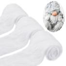 Ribbon Geosar Faux Fur White, 3 peças, acabamento em pelúcia de 4 x 150 cm