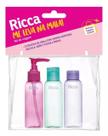 Ricca beauty trip kit de viagem contém 3 frascos de 100ml Ricca beauty trip kit de viagem contém 3 frascos de 100ml