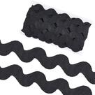Rick Rack Trim GORGECRAFT 10 jardas e 4 cm de poliéster preto Rick Rack Trim GORGECRAFT 10 jardas e 4 cm de poliéster preto