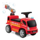 Ride On Fire Truck HOMGX com Bubble Maker para crianças vermelho