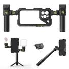 Rig Cage FREEWELL Genius para iPhone 16 Pro com tripé e monopé