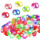 Ring Cosweet 48 unidades LED Light Up Bumpy Jelly 6 cores