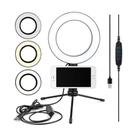 Ring Light 16cm com Suporte Para Celular e Tripé de Mesa