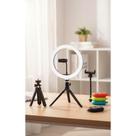 Ring Light 26cm c/ Tripé Mesa: Luz LED Ajustável P/ Fotos e