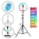 Ring Light 26cm RGB MJ26 com Tripé 1,90 S60 e Controle Disparador