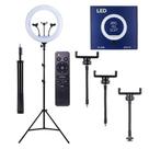 Ring Light 48cm 18 polegadas LED 45W Suporte Celular Iluminador Profissional 3 Cores Tripe 2 mts