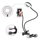 Ring Light com Suporte Articulável de Mesa 6 Polegadas 6 Polegadas Iluminador De Led