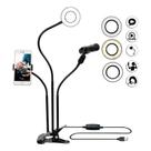 Ring Light Com Suporte Integrado Para Microfone - Iluminação Profissional Para Live Stream Ring Light Com Suporte Integrado Para Microfone - Iluminação Profissional Para Live Stream