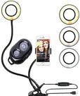 Ring Light Completo Articulado Suporte Celular Maquiagem Live Stream Youtuber 2em1 + controle Bluetooth