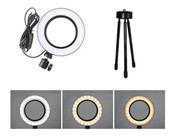 Ring Light De Mesa Iluminador De Led Tripé 6 Polegadas 16Cm
