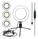 Ring Light De Mesa Iluminador De Led Tripé 6 Polegadas 16cm