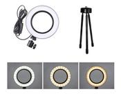 Ring Light De Mesa Iluminador De Led Tripé 6 Polegadas 16cm