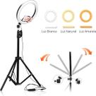 Ring Light Iluminador Anel Luz 30cm 12 Polegadas Tripé 2,1m