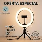 Ring Light Iluminador Anel Luz com suporte para celular 26cm 10 Polegadas 15w (tripé não incluso)