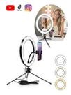 Ring Light Iluminador Led 20cm / 8 Polegadas + Tripé De Mesa +Suporte de celular