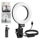 Ring Light LED Bicolor Neewer BR60 3000-6000K Com Clipe e Mini Tripé