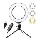 Ring Light Led Mesa Iluminador Pequena Tripé 6 Polegada 16Cm