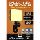 Ring Light LED Portátil Holofote com Clipe Luz para Celular Notebook e PC 3 Tonalidades Ring Light LED Portátil Holofote com Clipe Luz para Celular Notebook e PC 3 Tonalidades