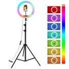 Ring Light RGB 10 Polegadas Tripe Suporte Celular 26cm