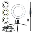 Ring Light Tripe 6 polegadas Iluminador Usb Led Misto