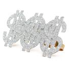 Ring Skeleteen Dollar Sign Costume Pimp Money para adulto