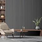 Ripado Interno de Poliestireno - Amadeirado Cinza 2,90m x 15cm 1cm espessura
