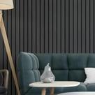 Ripado Interno de Poliestireno - Preto 2,70m x 12cm 1cm espessura