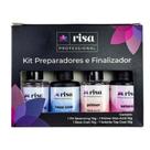 RISA - Kit Preparadores e Finalizador de Alongamento de Unhas em Gel Fibra - 10ml RISA - Kit Preparadores e Finalizador de Alongamento de Unhas em Gel Fibra - 10ml