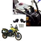 Riser Mesa Recuado 30mm Guidao Suzuki Vstrom 800 Aluminio COR:PRETO