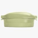 Roaster em Porcelana c/Tampa Verde Chá 35x23x14cm Germer