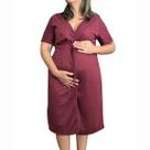 Robe Avulso Maternidade Manga Curta Pós Parto Linda Gestante