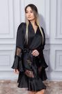 Robe Com Renda Chantilly e Babados
