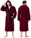 Robe de Banho com Capuz em Plush de Lã Luxuosa NY Threads para Homens