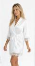 Robe de Cetim Branco com Renda Elegante para Noiva e madrinhas