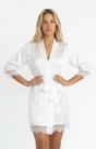 Robe de Cetim Branco com Renda Elegante para Noiva e madrinhas