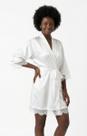 Robe de Cetim Branco com Renda Premium para Noiva