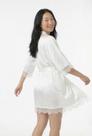 Robe de Cetim Branco com Renda Premium para Noiva