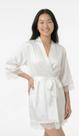 Robe de Cetim Branco com Renda Premium para Noiva