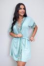 Robe de Luxo Microfibra Com Renda Hobby Roupão Roupa de Dormir com Cinto Lingerie Sexy para Noite Especial Manga Curta Robe de Luxo Microfibra Com Renda Hobby Roupão Roupa de Dormir com Cinto Lingerie Sexy para Noite Especial Manga Curta