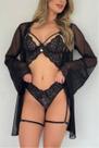 Robe Felícia De Tule Ilusion e Renda Macia E Delicada Robe Felícia De Tule Ilusion e Renda Macia E Delicada