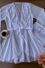 Robe Feminino Casual em Tule e Renda Flores