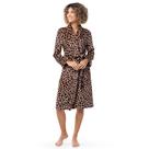 Robe Feminino Fruit of the Loom em Fleece Marrom Onça 3X Robe Feminino Fruit of the Loom em Fleece Marrom Onça 3X