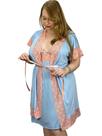 Robe Feminino Plus Size Roupão Hobby Renda Kimono Roupa de Dormir e Banho Tamanho Grande