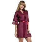 Robe Hoby Microfibra Renda Luxo Sensual Conforto Roupão Sexy Noiva Lua De Mel Chá De Lingerie