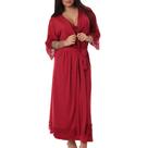 Robe Longo Microfibra Renda Tamanho:MCor:Rubi Robe Longo Microfibra Renda Tamanho:MCor:Rubi