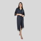 Robe noiva feminino roupão de renda luxo hobe
