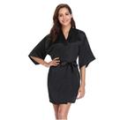 Robe roupão em cetim LUXO noiva casamento madrinha camisola hobby pijama seda kimono feminina