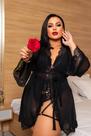 Robe sensual em tule e renda francesa plus size
